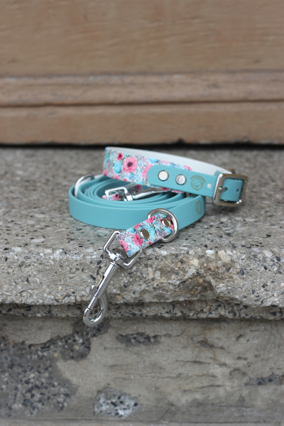 Preview: Rosé Blossom x Türkis Halsband