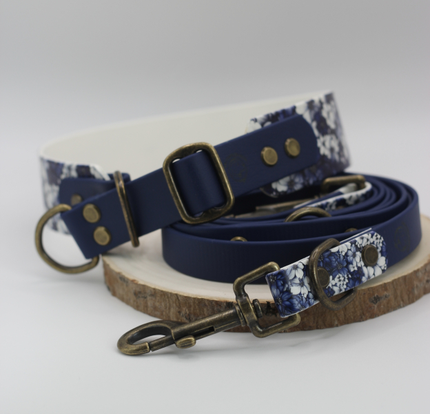 Preview: Blue Blossom x Navyblau Zugstopp-Set