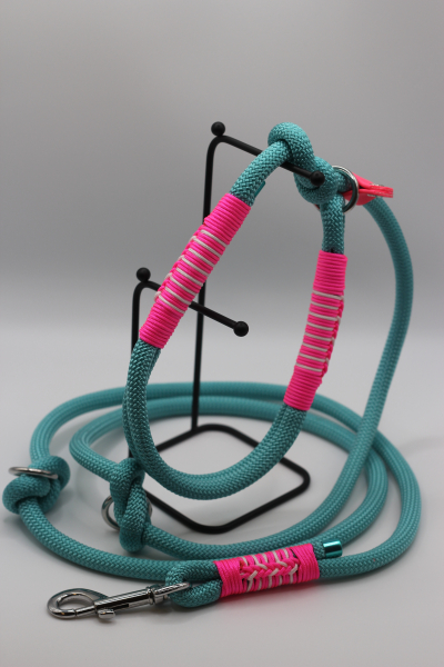 Preview: 10mm Tau-Retrieverleine (verstellbare Handschlaufe) - Candy Wave