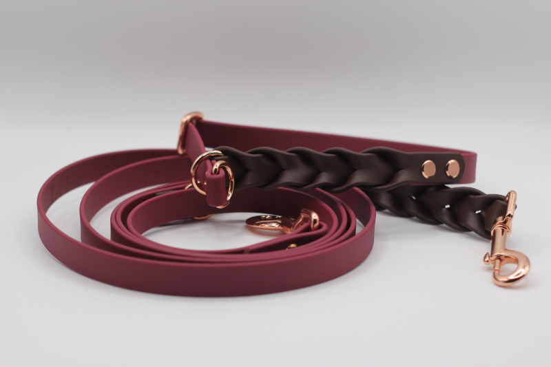 Preview: Lotte & Lilo – Braided Elegance - Biothane® Retriverleine + Leine