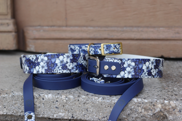 Blue Blossom x Navyblau Zugstopp-Set