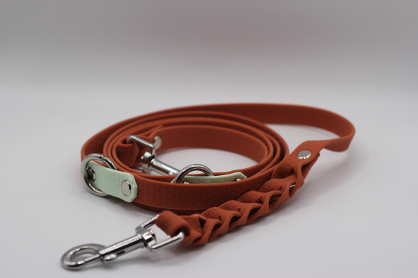 Hexa-Gurtband Leine Apricot/Mint
